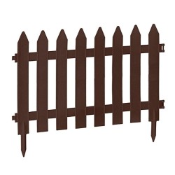 Φράχτης κήπου πλαστικός PROSPERPLAST διαστάσεων 322m x 52Υcm (6τμχ) σε καφέ χρώμα