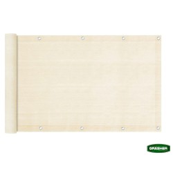 Διαχωριστικό δίχτυ μπαλκονιού 160gr/m² σε εκρού χρώμα 0,75x6m GRASHER με κρίκους