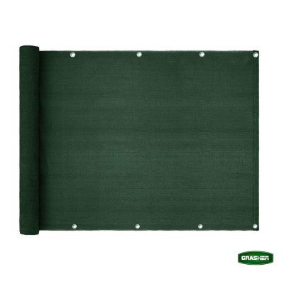 Διαχωριστικό δίχτυ μπαλκονιού 160gr/m² σε πράσινο χρώμα 1.25x6m GRASHER με κρίκους