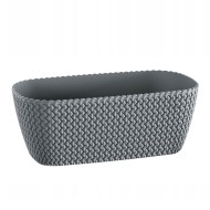 Ζαρντινιέρα χωρητικότητας 7,4lt διαστάσεων Ø39,7x18x14,5Ycm PROSPERPLAST Splofy σε χρώμα γκρι