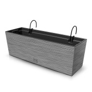 Ζαρντινιέρα κρεμαστή Furu PROSPERPLAST χωρητικότητας 12lt διαστάσεων Ø58x18x19,5Ycm σε γκρι χρώμα