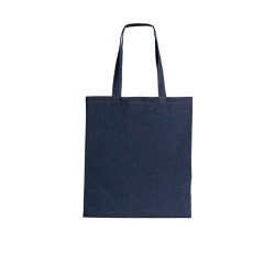 Τσάντα με μακριά χερούλια από ύφασμα τζίν με μακριά χερούλια 