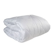 Πάπλωμα μονό Microfiber 250gr σε λευκό χρώμα με ρίγα διαστάσεων 160x240cm