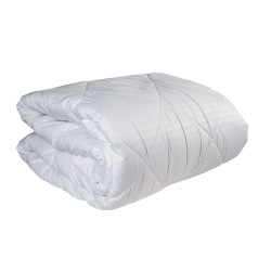 Πάπλωμα μονό Microfiber 250gr σε λευκό χρώμα με ρίγα διαστάσεων 160x240cm