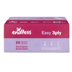 Χαρτί υγείας Easy 3φυλλα 85gr σε συσκευασία 20 ρολών ENDLESS