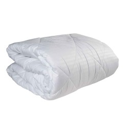 Πάπλωμα υπέρδιπλο ριγέ Microfiber διαστάσεων 220x240cm σε λευκό χρώμα 250gr