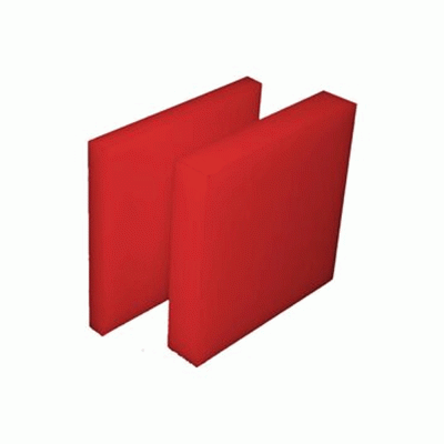 Πλάκα κοπής πολυαιθυλενίου σε κόκκινο χρώμα διαστάσεων 70x70x10cm