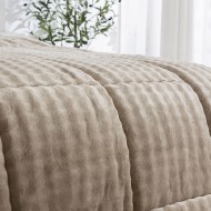 Κουβερτοπάπλωμα μονό Art 12510 διαστάσεων 160x240cm σε χρώμα μπεζ