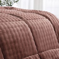 Κουβερτοπάπλωμα υπέρδιπλο Art 12512 διαστάσεων 220x240cm σε χρώμα σάπιο μήλο