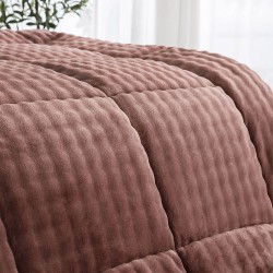 Κουβερτοπάπλωμα υπέρδιπλο Art 12512 διαστάσεων 220x240cm σε χρώμα σάπιο μήλο