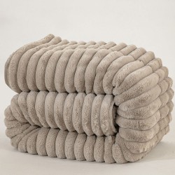 Κουβερτοπάπλωμα μονό Art 12521 διαστάσεων 160x240cm σε χρώμα μπεζ