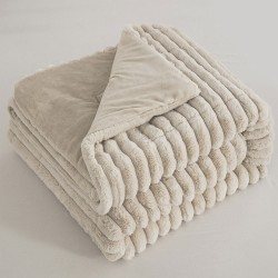 Κουβερτοπάπλωμα υπέρδιπλο Art 12523 διαστάσεων 220x240cm σε χρώμα εκρού