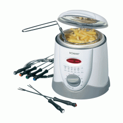 Φριτέζα και φοντύ 2 σε 1 FFR 1290 900W με περίβλημα cool-touch με θερμομόνωση για ασφαλή χρήση