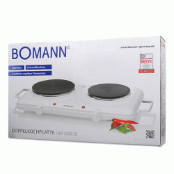 Επιτραπέζια ηλεκτρική εστία διπλή BOMANN DKP 5028 2500W 230V με 2 θερμοστάτες συνεχούς ρύθμισης