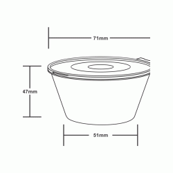 Σωσάκι PP στρόγγυλο διάφανο χωρητικότητας 120ml (4oz) με ενσωματωμένο καπάκι 