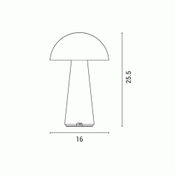 Πορτατίφ αφής επαναφορτιζόμενο LED 1,5W ψυχρό χρώμα φωτός 2700Κ ντιμαριζόμενο σε μαύρο χρώμα