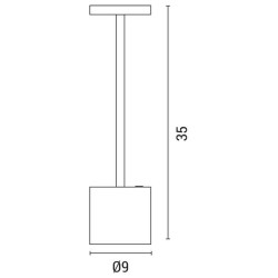 Πορτατίφ αφής επαναφορτιζόμενο LED 4W DIMMABLE με θερμό λευκό φως 3000k σε μαύρο χρώμα IP54