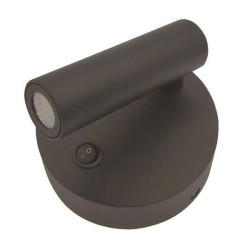 Απλίκα LED κρεβατιού ανάγνωσης "HERMES 1" PLUS μαύρη ισχύος 3W 3000K θερμό λευκό φως