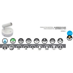 Απλίκα LED κρεβατιού ανάγνωσης "HERMES 1" PLUS μαύρη ισχύος 3W 3000K θερμό λευκό φως