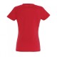 Κοντομάνικο T-shirt Imperial γυναικείο σε χρώμα κόκκινο νούμερο 3XL 100% βαμβακερό