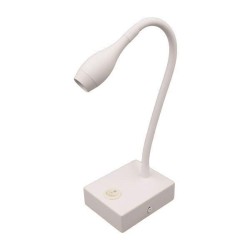 Led απλίκα κρεβατιού ανάγνωσης ARISTON 7 λευκή 3W θερμό λευκό φως 3000k 195lm δέσμης 25°