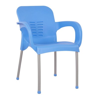 Καρέκλα κήπου σε χρώμα μπλε από PP διαστάσεων 60x50x80xcm