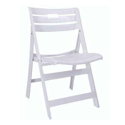 Καρέκλα κήπου πτυσσόμενη σε χρώμα λευκό από PP διαστάσεων 48x51x79cm