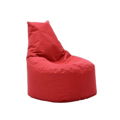 Πουφ πολυθρόνα AURA 100% αδιάβροχη σε χρώμα κόκκινο διαστάσεων 65x55x75cm