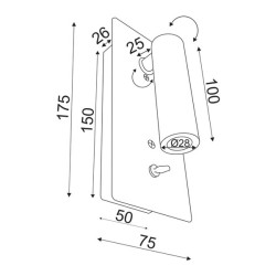 Επίτοιχο LED φωτιστικό INYOKA 3W ενδιάμεσο λευκό φως 4000k μαύρο μεταλλικό χωνευτό 30000hrs