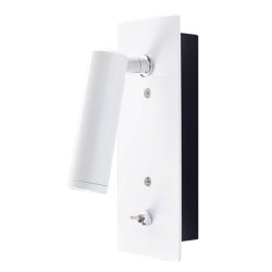 Φωτιστικό τοίχου Led χωνευτό μεταλλικό σε λευκό χρώμα 3W 210Lm 4000K ενδιάμεσο φως με διακόπτη