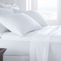 Σεντόνι ξενοδοχειακό μονό διαστάσεων 170x280cm 152TC με σύνθεση 50% βαμβάκι-50% πολυέστερ Ελληνικής κατασκευής