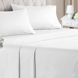 Σεντόνι μονό ξενοδοχειακό 170TC διαστάσεων 170x260cm με σύνθεση 50% βαμβάκι-50% πολυέστερ Ελληνικής κατασκευής