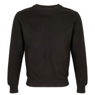 Unisex μπλούζα φούτερ με βουρτσισμένο fleece εσωτερικά και στρογγυλή λαιμόκοψη σε χρώμα μαύρο νούμερο XXL