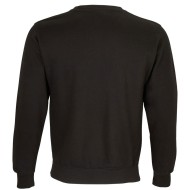 Unisex μπλούζα φούτερ με βουρτσισμένο fleece εσωτερικά και στρογγυλή λαιμόκοψη σε χρώμα μαύρο νούμερο XXL