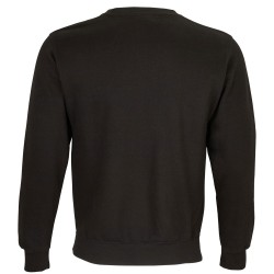 Unisex μπλούζα φούτερ με βουρτσισμένο fleece εσωτερικά και στρογγυλή λαιμόκοψη σε χρώμα μαύρο νούμερο XL