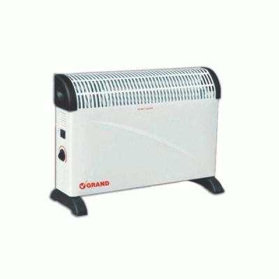 Θερμοπομπός 2000W με λειτουργία turbo fan για ομοιόμορφη κατανομή θερμότητας και 3 ρυθμίσεις ισχύος