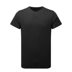 T-shirt με κουμπί με φαρδιά λαιμόκοψη με 1 κουμπί σε χρώμα μαύρο νούμερο Small 