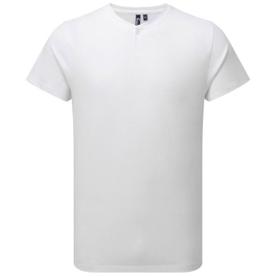 T-shirt με κουμπί με φαρδιά λαιμόκοψη με 1 κουμπί σε χρώμα λευκό νούμερο XLarge