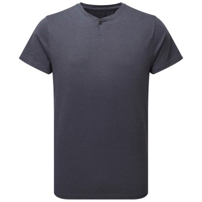 T-shirt με κουμπί με φαρδιά λαιμόκοψη με 1 κουμπί σε χρώμα μπλε νούμερο Large