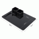 Ξενοδοχειακός δίσκος καλωσορίσματος με δύο θήκες σε μαύρο χρώμα διαστάσεων 380x280x20mm