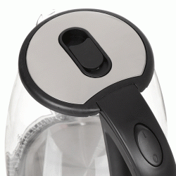 Γυάλινος βραστήρας LiFE Crystal χωρητικότητας 1.8 λίτρων 2200W με καπάκι ασφαλείας και λευκό φωτισμό LED στη βάση