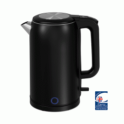 Bραστήρας χωρητικότητας 1.8 λίτρων 1500W με καπάκι ασφαλείας και αυτόματη απενεργοποίηση σε μαύρο χρώμα