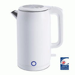 Bραστήρας χωρητικότητας 1.8 λίτρων 1500W με καπάκι ασφαλείας και αυτόματη απενεργοποίηση σε λευκό χρώμα