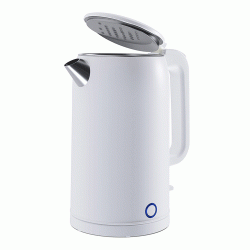 Bραστήρας χωρητικότητας 1.8 λίτρων 1500W με καπάκι ασφαλείας και αυτόματη απενεργοποίηση σε λευκό χρώμα