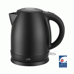 Bραστήρας 1.7L 2200W σε μαύρο ματ χρώμα με ένδειξη στάθμης νερού & καπάκι ασφαλείας