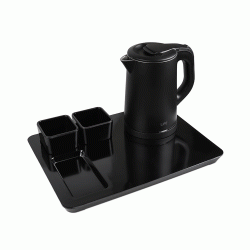 Σετ ξενοδοχειακού δίσκου καλωσορίσματος με βραστήρα χωρητικότητας 0.8 λίτρων 1360W με θήκες για φακελάκια