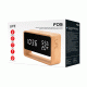 Ψηφιακό θερμόμετρο / υγρόμετρο LIFE FOS Bamboo εσωτερικού χώρου με ρολόι ξυπνητήρι και φωτάκι νυκτός & διάφορες έξυπνες λειτουργίες