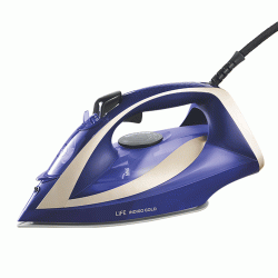 Ατμοσίδερο με αυτόματη απενεργοποίηση και πλάκα κεραμικής επίστρωσης 3000W LiFE INDIGO GOLD