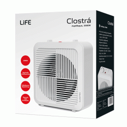 Αερόθερμο LIFE Clostra 2000W αναλογικό ρυθμιζόμενο θερμοστάτη κατάλληλo για χώρους έως 20m² 