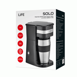 Καφετιέρα φίλτρου μίας κούπας 750W με κούπα ταξιδίου χωρητικότητας 0.42L